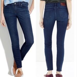 Madewell Skinny Skinny Ankle Zip Dark Blue Wash Denim Jeans Size 26